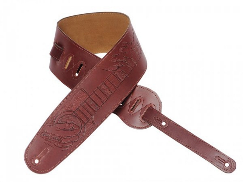 Buy Levy's Leather Strap Guitar Player Image Extra Large burgundy -  Euroguitar