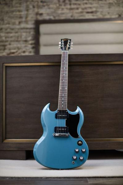 blue sg guitar